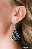 Paparazzi "Legend Of Tarzan - Black" earring Paparazzi Jewelry