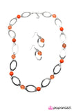 Paparazzi "Leisurely Luminous - Orange" necklace Paparazzi Jewelry