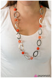 Paparazzi "Leisurely Luminous - Orange" necklace Paparazzi Jewelry