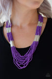 Paparazzi "Let It BEAD" Purple Necklace & Earring Set Paparazzi Jewelry