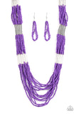 Paparazzi "Let It BEAD" Purple Necklace & Earring Set Paparazzi Jewelry