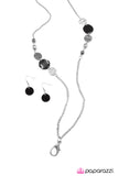 Paparazzi "Let It Rip!" Black Lanyard Necklace & Earring Set Paparazzi Jewelry