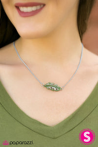 Paparazzi "Let It Soar" Green Necklace & Earring Set Paparazzi Jewelry