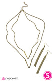 Paparazzi "Let It V - Brass" necklace Paparazzi Jewelry