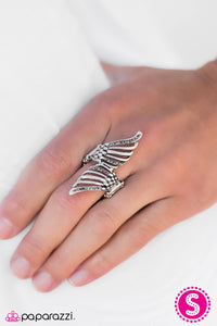 Paparazzi "Let Me Be Your Wings" Silver Ring Paparazzi Jewelry