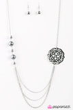 Paparazzi "Lets Travel The World!" Silver Necklace & Earring Set Paparazzi Jewelry