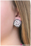 Paparazzi "Let Them Talk - White" earring Paparazzi Jewelry