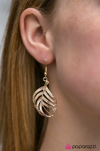 Paparazzi "Let There Be FLIGHT! - Gold" earring Paparazzi Jewelry