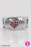 Paparazzi "Let Your Heart Guide You" Red Ring Paparazzi Jewelry