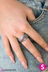 Paparazzi "Let Your Heart Guide You" Red Ring Paparazzi Jewelry