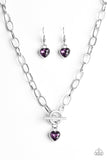 Paparazzi "Let Your Heart Shine" Purple Necklace & Earring Set Paparazzi Jewelry