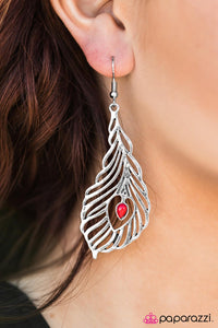 Paparazzi "Let Your Heart Soar" Red Earrings Paparazzi Jewelry