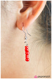 Paparazzi "Level the Playing Field" Red Necklace & Earring Set Paparazzi Jewelry