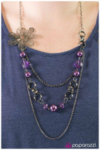 Paparazzi "Life Goes On" Purple Necklace & Earring Set Paparazzi Jewelry