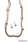 Paparazzi "Life In The Big City" Copper Necklace & Earring Set Paparazzi Jewelry