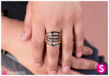 Paparazzi "Life In the Glitz Lane" Black Ring Paparazzi Jewelry