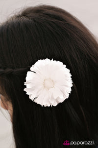 Paparazzi "Life Of The Tea Party - White" hair clip Paparazzi Jewelry