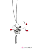 Paparazzi "Lighthearted And Lively" Red 069XX Necklace & Earring Set Paparazzi Jewelry