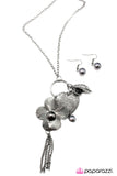 Paparazzi "LIghthearted And Lively" Silver Necklace & Earring Set Paparazzi Jewelry