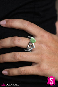 Paparazzi "Light Up My Heart" Green Ring Paparazzi Jewelry