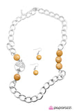 Paparazzi "Little Big Town " Yellow Necklace & Earring Set Paparazzi Jewelry