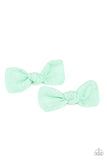 Paparazzi "Little BOW Peep" Green Hair Clip Paparazzi Jewelry