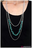 Paparazzi "Little By Little - Blue" necklace Paparazzi Jewelry