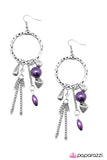 Paparazzi "Little Things Mean A Lot" Purple Earrings Paparazzi Jewelry