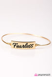 Paparazzi "Live Fearlessly" Gold Bracelet Paparazzi Jewelry