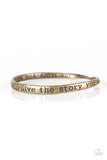 Paparazzi "Live The Story - Brass" bracelet Paparazzi Jewelry