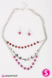 Paparazzi "Living The Glamorous Life" Pink Necklace & Earring Set Paparazzi Jewelry