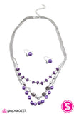 Paparazzi "Living The Glamorous Life" Purple Necklace & Earring Set Paparazzi Jewelry