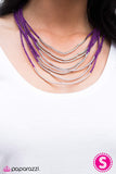 Paparazzi "Living The GLEAM" Purple Necklace & Earring Set Paparazzi Jewelry