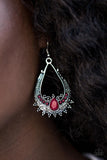 Paparazzi "Living The WILDLIFE" Red Earrings Paparazzi Jewelry