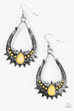 Paparazzi "Living The WILDLIFE" Yellow Earrings Paparazzi Jewelry
