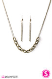 Paparazzi "Lo and Be-BOLD! - Brass" necklace Paparazzi Jewelry