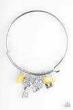 Paparazzi "Locked On" Yellow Bracelet Paparazzi Jewelry