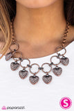 Paparazzi "LOCKET and Loaded" Copper Necklace & Earring Set Paparazzi Jewelry