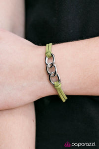 Paparazzi "Lock It Down" Green Bracelet Paparazzi Jewelry