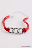 Paparazzi "Lock It Down" Red Bracelet Paparazzi Jewelry