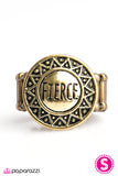 Paparazzi "Lookin Fierce - Brass" ring Paparazzi Jewelry