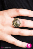 Paparazzi "Lookin Fierce - Brass" ring Paparazzi Jewelry