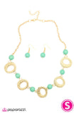 Paparazzi "Looking the Part" Green Necklace & Earring Set Paparazzi Jewelry