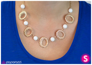 Paparazzi "Looking the Part" White Necklace & Earring Set Paparazzi Jewelry