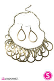 Paparazzi "Look Out Below! - Brass" necklace Paparazzi Jewelry