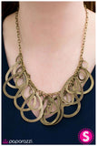 Paparazzi "Look Out Below! - Brass" necklace Paparazzi Jewelry