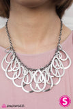 Paparazzi "Look Out Below! - Silver" necklace Paparazzi Jewelry