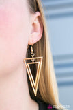 Paparazzi "Look Sharp!" Gold Earrings Paparazzi Jewelry