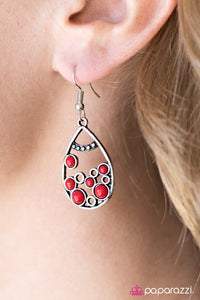 Paparazzi "Lost At Sea" Red Earrings Paparazzi Jewelry