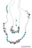 Paparazzi "Lost In Reverie" Blue Necklace & Earring Set Paparazzi Jewelry
